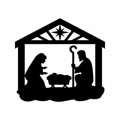 Nativity Jesus Star Sign Sticker Decal