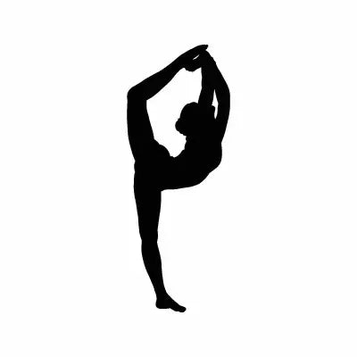 Yoga Woman Zen Gymnast Sign Sticker Decal